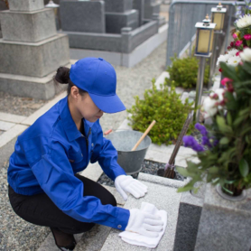 お墓掃除